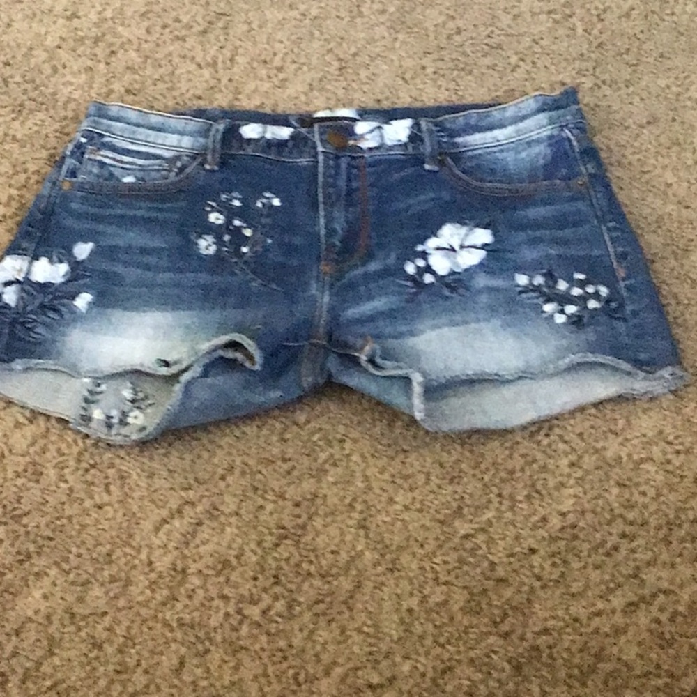 Ladies Aqua Denim Shorts
